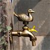 UZSYLE Forma Di Animale Rubinetto Da Giardino Anatra Arte Antico Campagna Rubinetto Esterno Ottone Lavatrice A Parete Acqua Fredda Rubinetto Stile Retrò Rubinetto Creativo, Ottone Antico