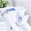 kangten Rubinetto da bagno in vetro illuminato a LED, con 3 colori che cambiano colore, per bagno