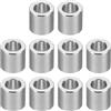 PATIKIL M6 Rotondo Alluminio Spaziatori, 10pz Metallo Spaziatore Alluminio 6.2mm ID x 10mm OD x 10mm L Spessore Alluminio Spaziatore 1/4in ID Vite Stando ff per 1/4 o M6 Vite Bulloni