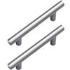 zcru004 Acciaio inox Maniglie per Mobili Pomolo per Mobili Cucina Maniglie per Armadietti Maniglie per Tiranti Pomelli per Porta Cassetto Maniglie 2 Pezzi (Hole distance 128mm)