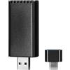 KKnoon Adattatore CarPlay Wireless, Adattatore Carplay Wireless per iphone, Auto Cablato a Scatola Carplay Wireless USB-A/USB-C Plug & Play Compatibile (Supporta Solo l'uso del Sistema Apple iOS)
