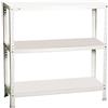 Simon Rack SimonRack Scaffale Metallo Garage, 3 Ripiani, 75 kg di Punto di Flessione, 900x800x500 mm, Con Viti, Scaffalatura Garage, Bianco - Advantage