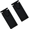 DSWZLQDXB 2 pezzi Maniglia fessura manopole nascoste per cassetti per armadietti Tiretti porte scorrevoli Pomello in lega di zinco da incasso,Maniglia piatta Quadrato (black)