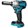 SHZICMY Avvitatore a percussione a batteria, 350 Nm, batteria a cricchetto da 1/2, avvitatore a percussione manuale, 18 V, con dentatura continua, albero di trasmissione quadrato, compatibile con Makita