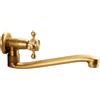 XSDSM Rubinetto Lavello Cucina a Muro Vintage Girevole a 180° Rubinetto a Parete Solo Acqua Fredda Maniglia Singola Rame G1/2, Colore Antico