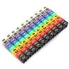 Tyenaza 100 Pezzi Clip per Cavi, Cifre 0-9 Cavi in Plastica con Codice Colore, Tubo per Marcatore di Numerazione Digitale, Adatto per Cavi di Spessore 1.5mm (100PCS KCM-2.5MM 2.5mm²)