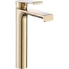 Rea Hass Gold Rubinetto Lavabo Alto Miscelatore Da Bagno In Ottone Rubinetto Monocomando Per Lavabo Caldo E Freddo Regolabile (Oro Chiaro) 15,5x4,2x28cm