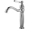 ZYCDP Miscelatore Lavabo Bagno Vintage Rubinetto Vintage Monocomando per Lavabo Girevole a 360° Calda e Fredda del Rubinetto, Cromo, Alto