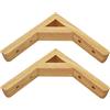 LLPEIJIE026 2X Staffa per Mensola in Legno Massello,Flottante Staffa per Mensole,Decorativo staffe di Supporto da Parete,Reggimensola Naturale Liscia Sicura,Carichi 30 kg,con Viti(Varnish color180x180mm)