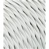 LaMorell LightDesign Cavo Elettrico Treccia/Trecciato Rivestito in Tessuto. Colore Bianco. Sezione 3x2.50 (50 Metri)