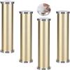 YUESHEN888 Set di 4 gambe del tavolino in vetro Gambe per Mobili in Alluminio Regolabili Nessun pugno Piedini da Tavolo autoadesivo Piedini di sostegno per bagno (35cm,Levigatura dell'oro)