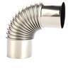 Vilgftyiet Tubo Curvo in Acciaio Inox - Diametro 60mm/70mm/80mm, Curvatura a 90 Gradi per Stufe a Legna e Camine, per Camine delle Stufe a Legna da Campeggio all'aperto (80mm)