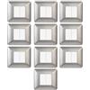 Electron CONFEZIONE DA 10 PLACCHE IN TECNOPOLIMERO, COMPATIBILE CON BTICINO MATIX, 2 MODULI/POSTI, COLORE ARGENTO SILVER, ALTA QUALITA', DESIGN ELEGANTE E MODERNO, PER INTERRUTTORI/PRESE, SERIE CIVILE