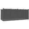 vidaXL Gazebo con Tende Antracite 6x3 m in Acciaio, gazebo da esterno, padiglione, pergola, gazebo da patio, padiglione da giardino, gazebo a tettoia