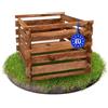 Gartenwelt Riegelsberger, contenitore per compostaggio in legno, 90x90x70 cm, in pino marrone, impregnato a pressione, con sistema a incastro in legno