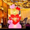 Syhood Cuore gonfiabile per San Valentino, 1,8 m, gigante, decorazione per esterni, con luci LED integrate, per San Valentino, giardino, anniversario di matrimonio, interni