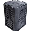 EKOGRID Compostiera da Giardino - 360 L - con Irrigazione a Goccia e Ventilazione - Nero
