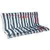 BUONOCORE Cuscino per dondolo truciolo 3 Posti 135 Cm Bianco/Blu