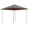 QUICK STAR Tetto di ricambio per gazebo da giardino, 250 g, 3 x 3 m, grigio talpe/beige RAL 7006, rivestimento di ricambio