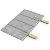 HAGO Griglia in acciaio inox | Angolare 67x40 cm | Griglia di ricambio | Griglia per barbecue | Griglia per barbecue | universale | con maniglie | in acciaio inox | massiccia | per barbecue a gas |