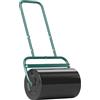 Outsunny Rullo per prato Rullo da giardino riempibile con acqua o sabbia, larghezza 50 cm manuale con impugnatura a U, capacità 38 litri, per prato in acciaio, agricolo per giardino