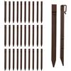 canddy 30 picchetti di ancoraggio per bordi paesaggistici, 24,6 cm, in plastica resistente, per esterni, picchetti, picchetti di ancoraggio in plastica, per bordi di terrazze e tende da giardino (marrone,