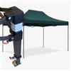 MADELUX Gazebo certificato IGNIFUGO pieghevole acciaio portatile estendibile richiudibile estensibile per fiere eventi stand chiosco tenda tendone mercato mercatino (laterali esclusi) (Nero, 3x4,5m)