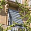 INTRECCI Tenda da Esterno per Balcone con Anelli in Tessuto, Tenda da Sole Resistente con Anelli Lavabile a Caduta, 150x250 cm, Riduce Luce e Calore, Migliora la Privacy, Fantasia a Righe Blu