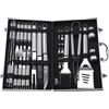 ZWEBY BBQ Strumenti Set, 27 Pz BBQ Grill Set Bistecca Coltello & Forcella, Spula, Pinze e Spazzola di Pulizia - Accessori Barbecue Completi in Aluminum Storage Case - Perfetto Grilling Set Regalo
