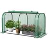 HOMASIS Serra da Giardino con Porta Avvolgibile a Cerniera, Serra da Balcone in PE e Struttura in Metallo, Copertura per Orto Rialzato per Protezione Piante, 118 x 55 x 60 cm (Verde)