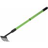 VR VETRINEINRETE Vetrineinrete® Rastrello da Giardino da 5 Denti curvi con Manico telescopico allungabile Regolabile richiudibile Estensibile da 53 a 80 cm attrezzo utensile da Giardinaggio per orto aiuola