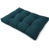 POKAR Cuscino-sedile Imbottito 120x80x12cm per Divano da Giardino, fodere asportabile e lavabile, per Bancali, comoda Seduta per Interno ed Esterno, DYI - fai da te, senza Pallet, verde scuro