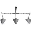 KESOTO Zappa Manuale Regolabile con Testa Triangolare per Agricoltura Scavare Coltivare Diserbo Adatta per Orto Giardinaggio, 60cm Tre Teste