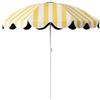 Baoblaze Ombrellone da Giardino a Righe Gialle E Bianche Multiuso per Patio, Ombrellone da Spiaggia per Giardino, Balcone, Piscina, Patio, Terrazza, Senza Base