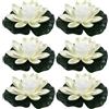 Hperu Fiori galleggianti, 6 Pezzi da 7 Pollici Fiori galleggianti a LED luci per Stagno con Luce di Loto, ninfee in Eva Impermeabili 3D per Decorazioni per stagni per Piscina
