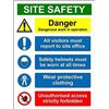 TammieLove, Cartello di Sicurezza in Alluminio con Scritta Dangerous Work in Operation, 20,3 x 30,5 cm