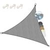 Sol Royal Tenda a Vela Impermeabile 3,6x3,6x3,6 m SolVision PS9 - Tenda da Giardino Sole per Esterno - Telo Ombreggiante Parasole Protezione Anti Raggi UV Grigio - Triangolare 360x360x360 cm