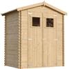 TIMBELA Casetta da Giardino in Legno per Esterni - L196xL136xA218 cm/ 1.98 m2 - Piccola Casetta in Legno, Rimessa Attrezzi, Deposito Bici - TIMBELA M367