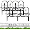 Nexoria Recinzione da giardino in plastica, 4 pezzi, bordatura in plastica, per aiuole, per giardino, giardino, altezza 30 cm (nero, 2 pezzi)