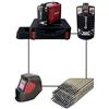 GrecoShop Saldatrice Inverter ad elettrodo 180 Amp - MMA-180 + Maschera/Casco/Elmetto per Saldatura Schermo Cristalli liquidi ad oscuramento Automatico + 100 Elettrodi per Saldatura (cod.:4813)