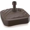 DIKEL Supporto per ombrellone, 39 x 39 cm, riempito con acqua o sabbia, 12 l, robusto portaombrelli in plastica resistente alle intemperie, stabile base per ombrellone per terrazza, giardino e