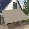 CHENMIAO Tenda a Vela Rettangolare 3.5 x 3.5 m Impermeabile Telo Ombreggiante Vela Giardino Protezione Raggi UV Antivento per Arredo Esterno, Giardino e Terrazzo, Tortora