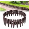Froadp Bordature da Giardino in Plastica 28x24cm Flessibile Prato Separé da Giardino Staccionata Recinzione Aiuole Bordi con Legno Aspetto per Frutteti Orti o Sentieri (2.8m=10 pezzi, Marrone)