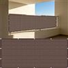 QINLIGAO Frangivisto Balcone Protezione 50 x 230 cm Privacy Frangivento Protezione UV con Occhielli e Fascetta Paravento per Balcone per Terrazza Esterno, marrone