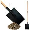 Crisalide® - Vanga Nera da Giardino con Manico in Legno di Faggio 135 cm - Scocca in Acciaio Verniciato Rinforzato, Attacco Conico con Vite Inclusa, Ideale per Terreni Duri, Rocciosi ed Erbosi