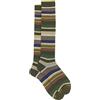Gallo Calze lunghe uomo cotone leggero verde militare righe multicolor