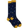 Gallo Calze lunghe donna cotone blu fantasia cani