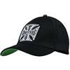 West Coast Choppers Unisex Snapback Cap OG Cross Round Bill, Farbe:black, Größe:one size