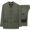 YAODAMAI Tang Vestito da Uomo in Cotone e Lino a Maniche Lunghe in Stile Cinese Giacca per Anziani Tunica retrò Cotone e Lino da Uomo Cinese Hanfu