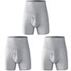 TOSOFT Confezione Da 3 Boxer In Cotone Da Uomo Boxer Modellanti Da Uomo Traspiranti A Vita Alta, Taglie Forti(3Pcs Light gray,5XL)